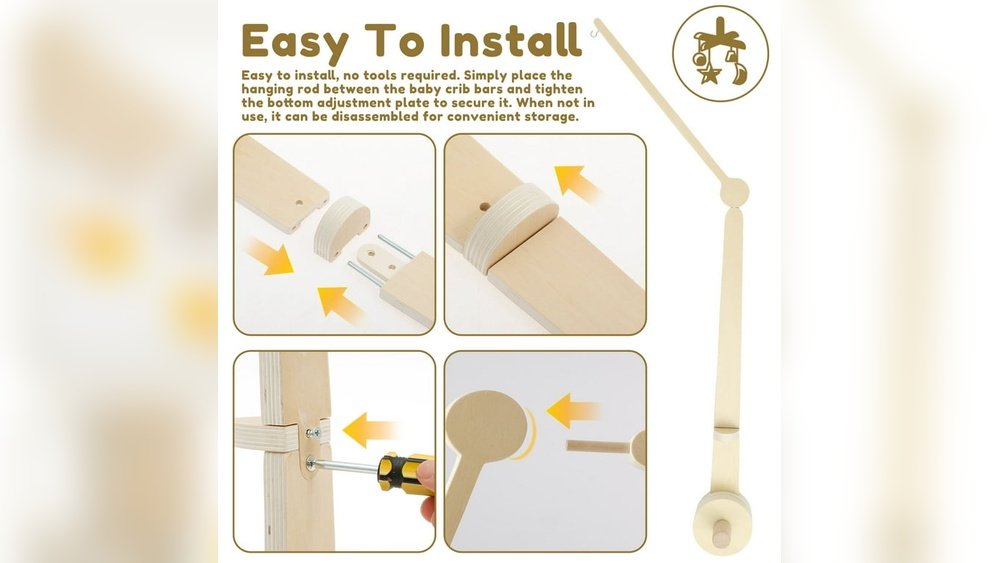 How to Hang a Crib Mobile Without Tools